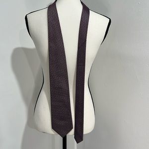 Navy and Pink Polka Dot Tie